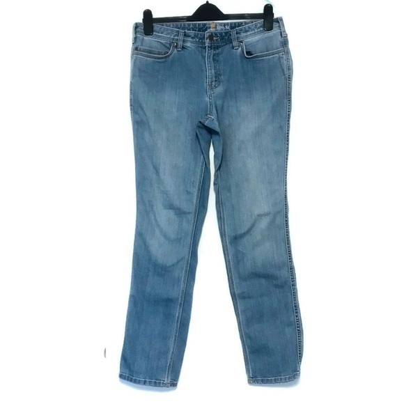Carhartt Slim Fit Jeans Light Wash Women’s Work Jeans Straight Leg Size 10 30
